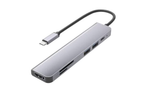 Qhou USB C -> USB 3.0, USB 2.0, USB C, SD a TF karta, konvertor HDTV